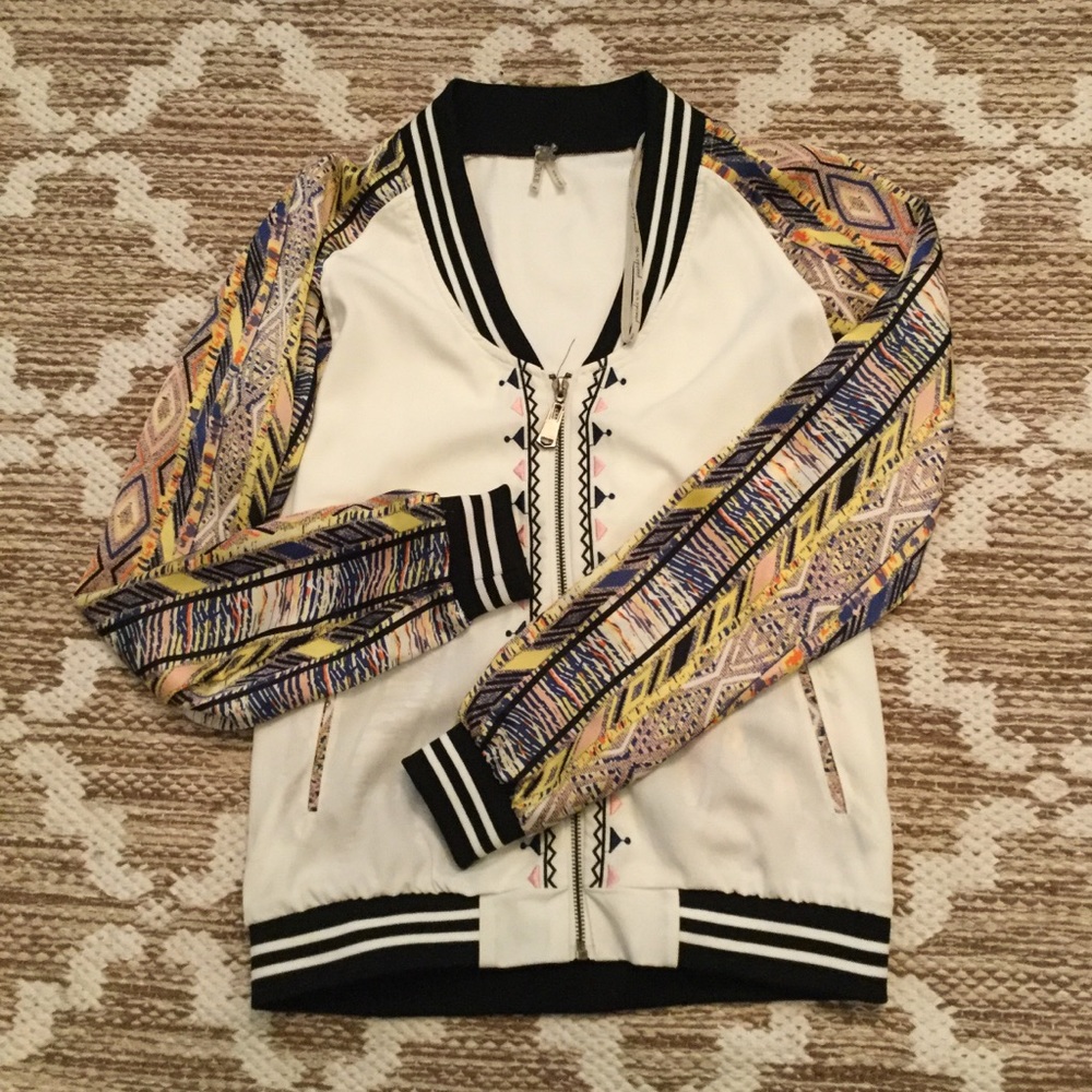 BKE Gimmicks zip up bomber jacket